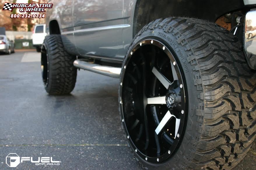 vehicle gallery/chevrolet tahoe fuel maverick d261 0X0  Black & Machined wheels and rims